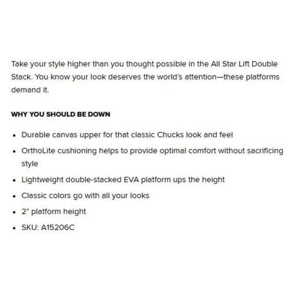 Converse CTAS Lift Double Stack Platform Violet Canvas Unisex High Top Shoes NIB - Picture 13 of 13